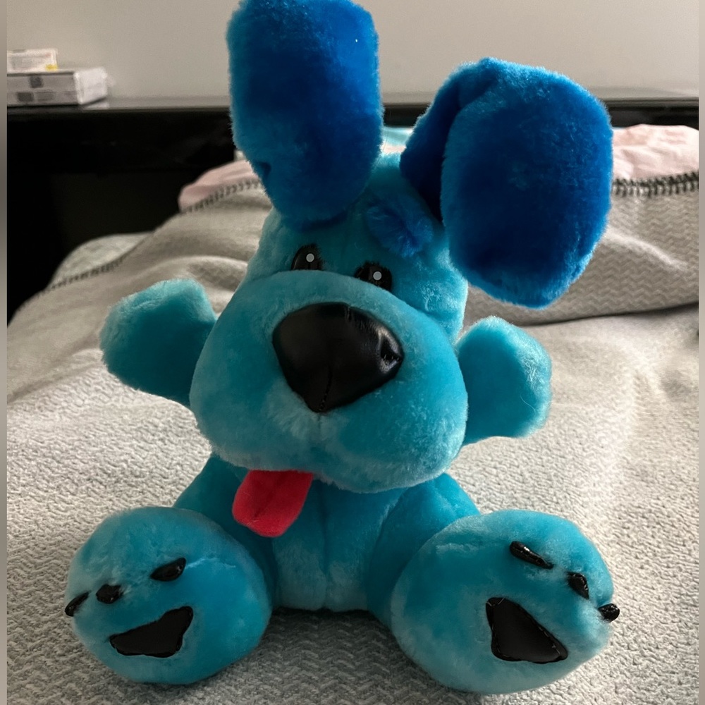 Blue dog plush